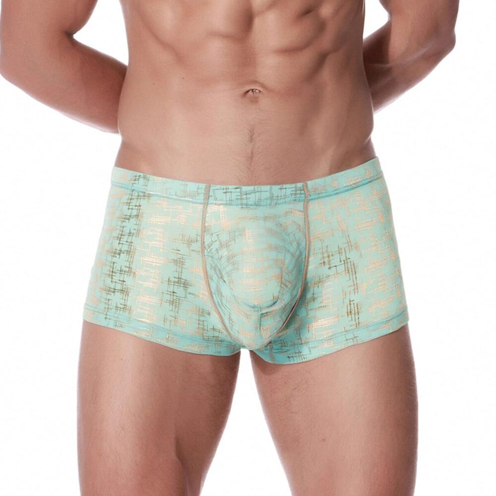 4726 Sexy Boxer Briefs Bulge Enhancing Underwear Low Rise Trunks Short Leg